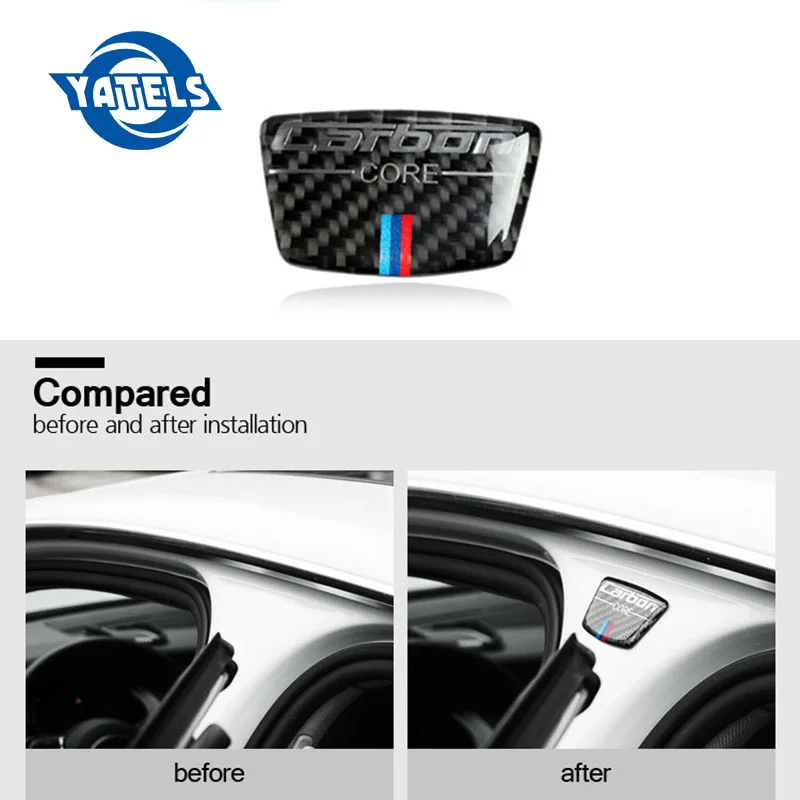 

Carbon Fiber Emblem Car Stickers B Column Sticker For bmw e46 e39 e60 e90 f30 f34 f10 1 2 3 5 7 series x1 x3 x5 x6 Car-Styling