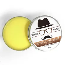 30g Lanthome 100% Natural Beard Oil and Balm Moustache Wax for styling, Beeswax moisturizing smoothing gentlemen beard care