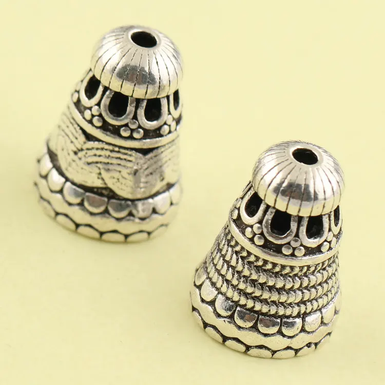 Buy 100 925 Silver Tibetan Guru Tower Beads Sterling