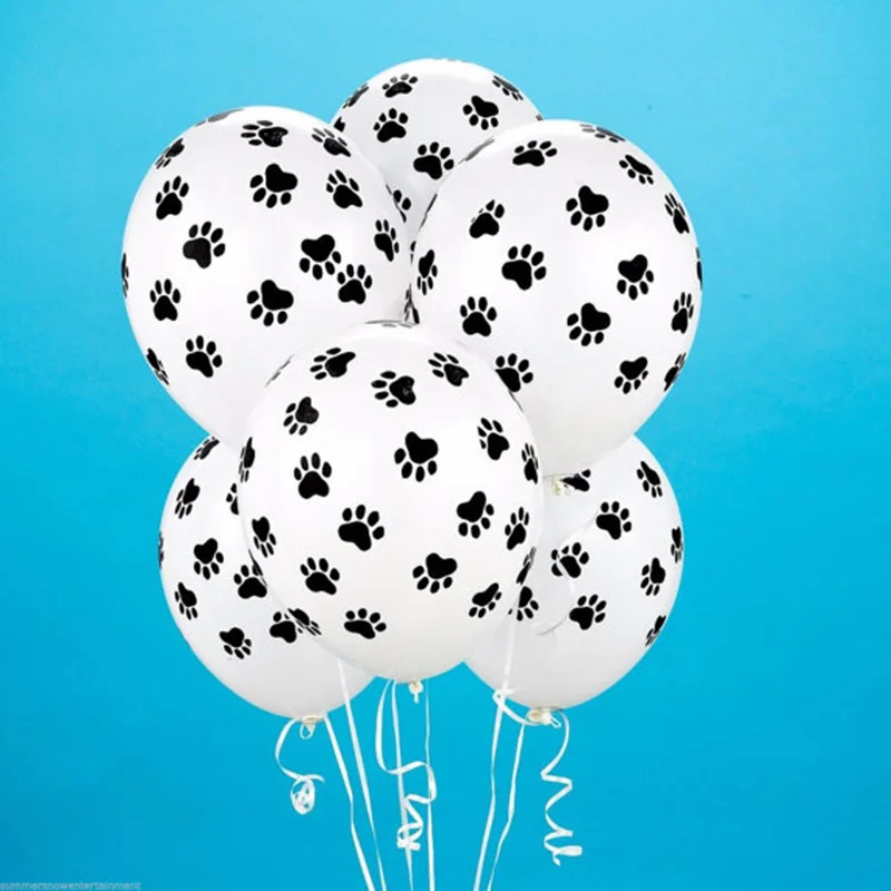 10pcs Dog Print Balloons Helium-Quality Animal Lover's Birthday Wedding party balloons | Дом и сад