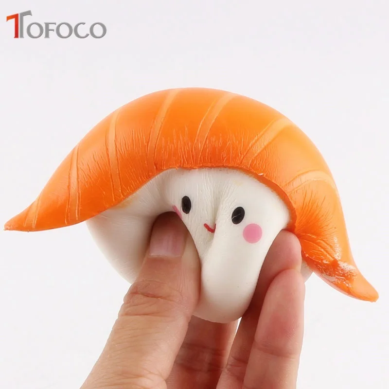 TOFOCO новый милый Kawaii мягкий Сжимаемый лосось суши сжимаемая еда медленно растет