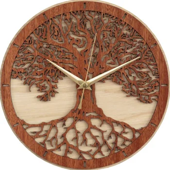 

Tree of Life Wall Art Wall Clock Sacred Tree Wood Wall Clock Green Life 3D Art Wall Clock Modern New Arrival Hanging Clocks
