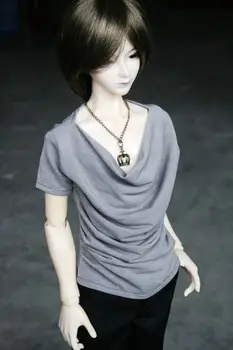 

[wamami] 06# Gray Short-Sleeve Vest/T-Shirt/Outfit 1/4 MSD DZ DOD AOD BJD Dollfie