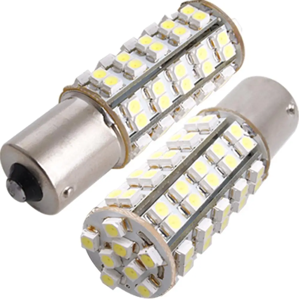 2 шт. Car 1156 1073 7527 Хвост Тормозные Парковка лампа белый 68 SMD LED свет 12 В