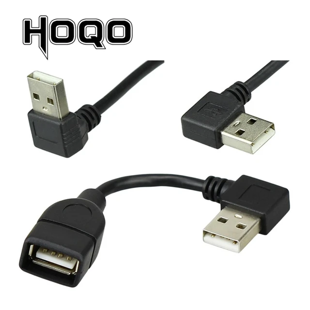 UP Down left Right angled 90 Degree USB Male to Female Extension Cable USB  macho hembra