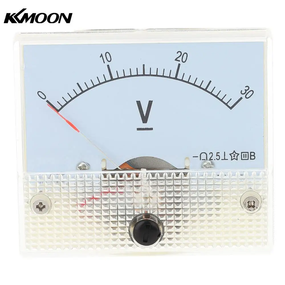 

DC 0-30V Analog Voltmeter Analog Panel voltage Tester Meters charger doctor Voltimetro dijital voltmetre medidor de potencia