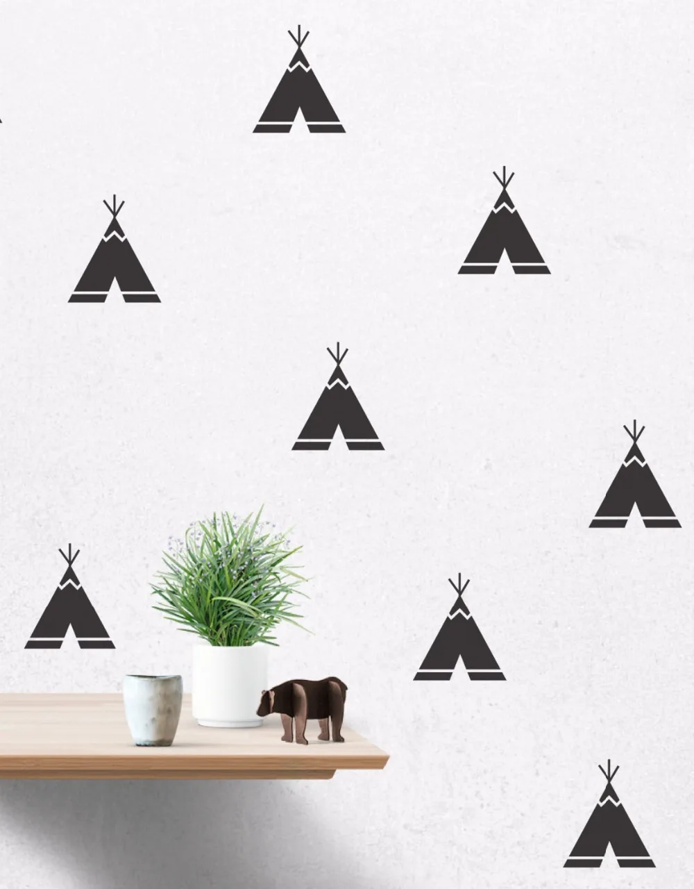 Avoir Images Mode Tipi Motif Sticker Mural Pour Enfants Garcons Chambre dernière par