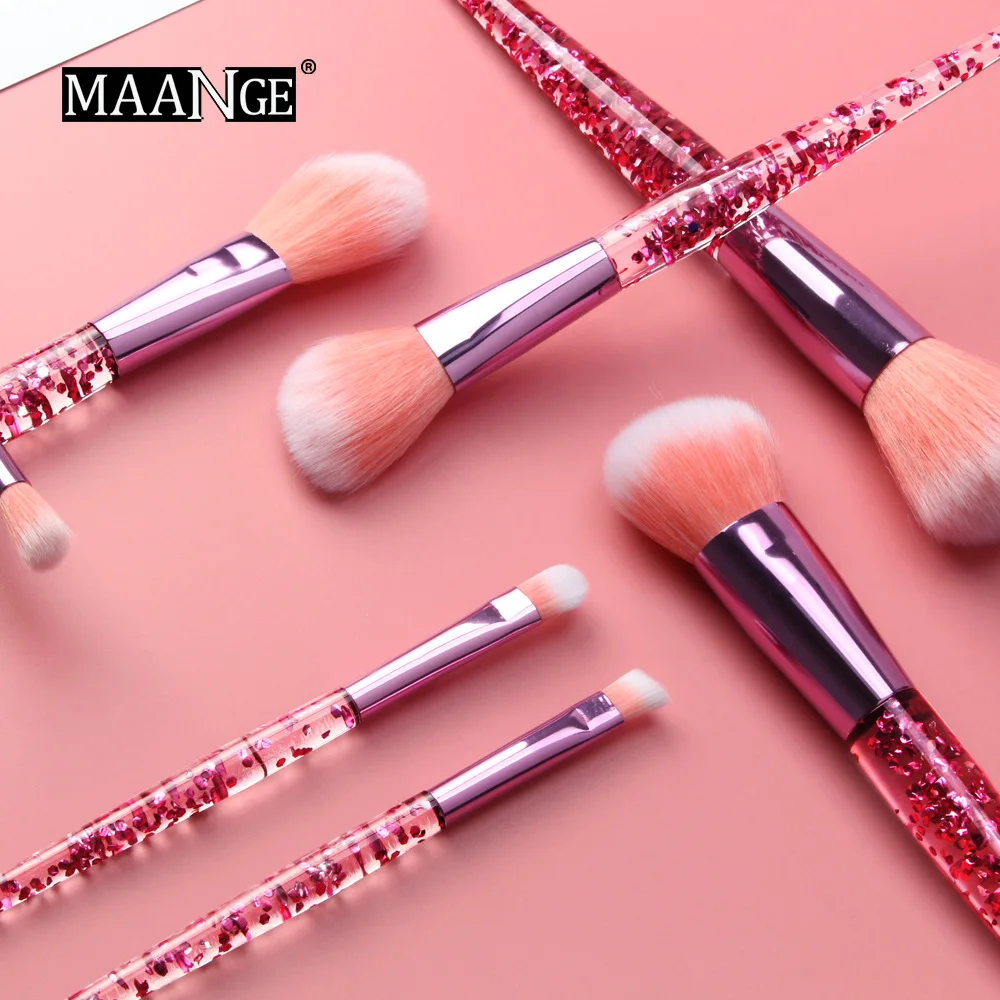 

MAANGE Makeup Brushes Set 7Pcs Diamond Crystal brush Foundation Blush Brush Powder Eyeshadow Make up Brush Tool Kit