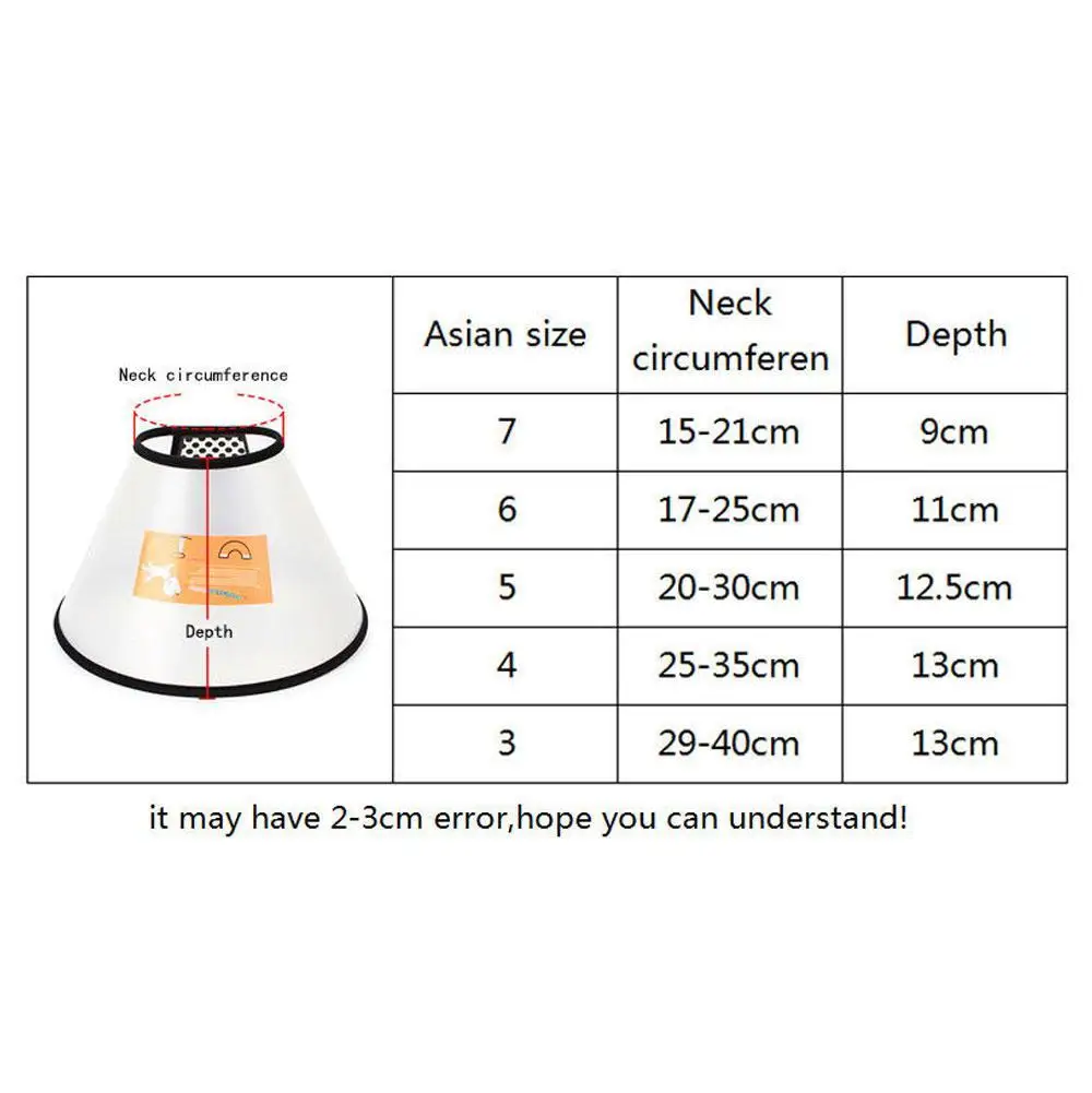 Средство для восстановления ошейника для собак и кошек елизабетанский ошейник заживляющий рану защитный конус E-Collar 3 4 5 6 7
