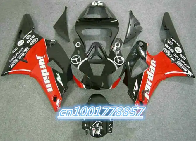 

Fairing kit for YZFR1 00 01 mold YZF R1 2000 2001 YZF1000 yzfr1 Red black Fairings set red grey