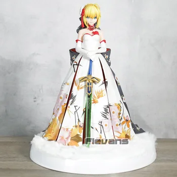 

Fate/Stay Night Sabe Arutoria Pendoragon Dress Ver. PVC Figure Model Collection Figurine with Light