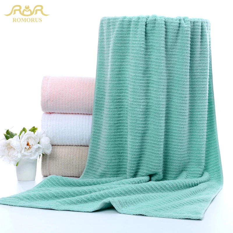 

ROMORUS Top Quality Thicken Long Staple Cotton Large Bath Towel Green/White/Pink/Khaki Face Towel 100% Cotton Washcloth toalla