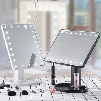 

2018 360 Degrees Rotation Makeup Mirror Adjustable 16/22 Leds Lighted LED Screen Portable Luminous Cosmetic Mirrors