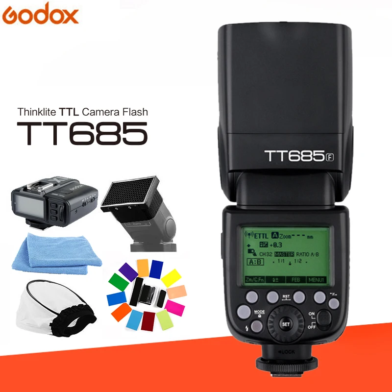 

Godox TT685 2.4G HSS TTL GN60 Flash Speedlite+ X1T- Trigger Transmitter Kit for Nikon Canon Sony Olympus Panasonic Fujifilm