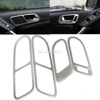 

ABS Interior INNER Door handle bowl frame cover trim 4pcs For Volkswagen VW Tiguan 2010 2011 2012 2013 2014 2015