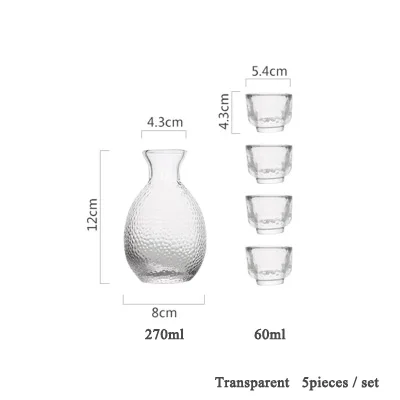 5 шт./компл. Творческий стакан из прозрачного стекла виски и бренди, вино стекло высокой емкости чашка домашний бар отель посуда для вечеринки свадебный подарок - Цвет: A set of transparent