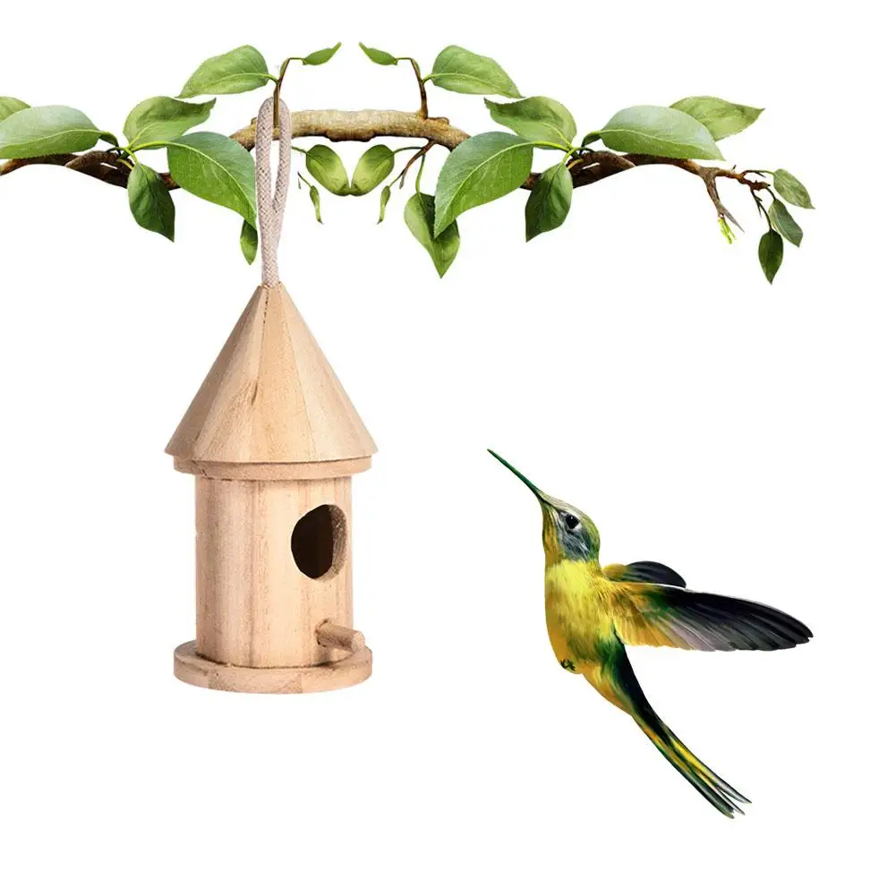 DIY Птичий дом, открытый подвесной Птичье гнездо, домашнее украшение, садоводство, украшение# BW