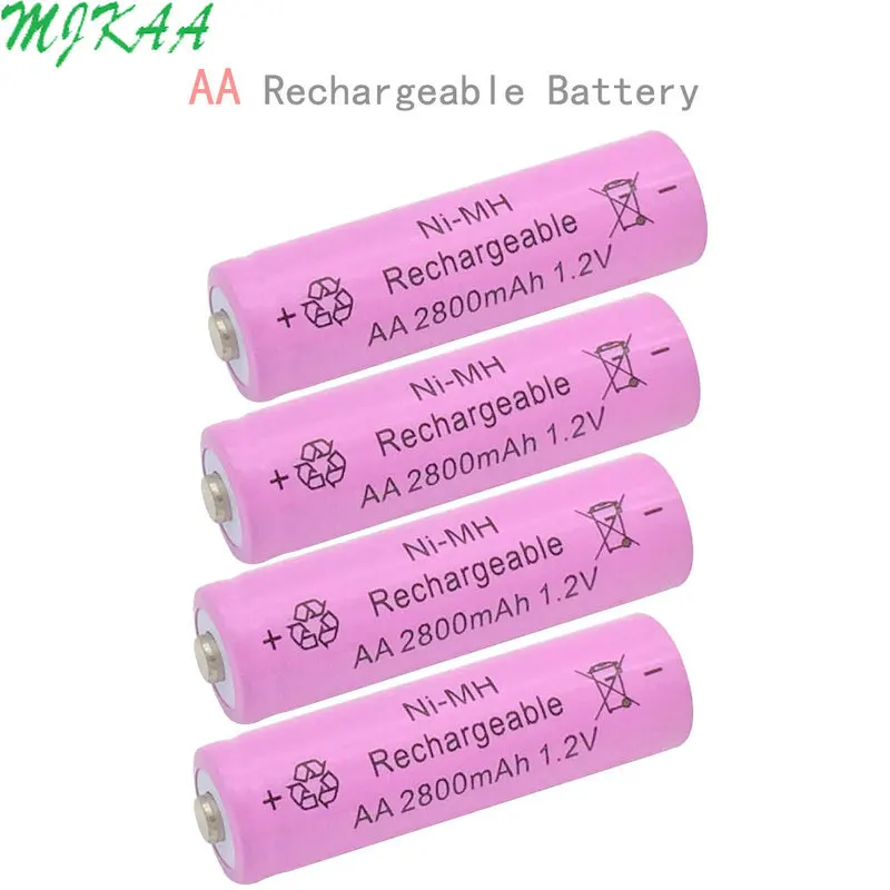 AA 2800mAh ni-mh перезаряжаемые батареи+ AAA 1600mAh перезаряжаемые батареи для дистанционного управления, радио факелы Часы игрушки