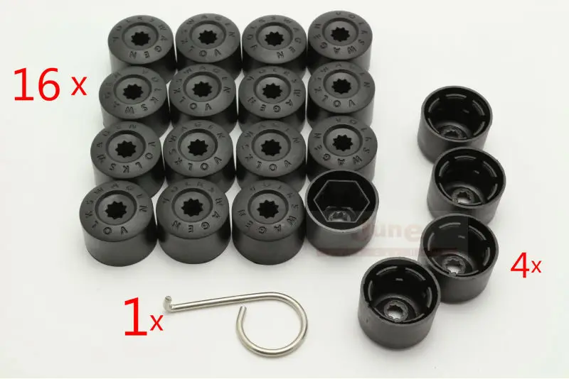 20 x Wheel Lug Nut Center Cover Fits For VW GOLF JETTA PASSAT BETTLE