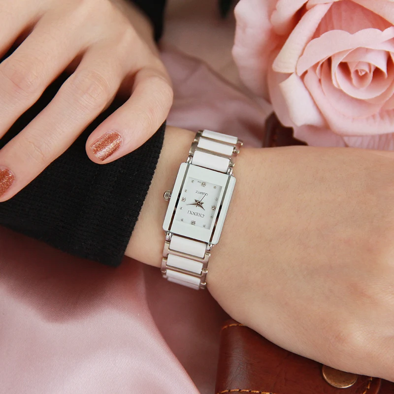 CHENXI العلامة التجارية سيدة ووتش أنيقة السيراميك...