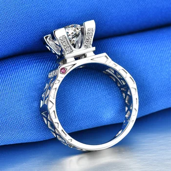 

Luxurious 5A High Quality NSCD Stone Wedding Rings S925 Sterling Sliver Crown Rings for Women High Hardness, Gloss Jewelry