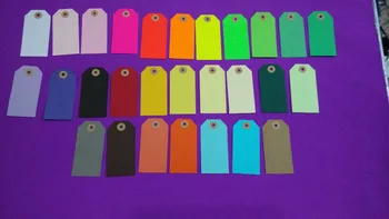 

3.5x7cm Colored Tags for gift wrap with hole reinforcements