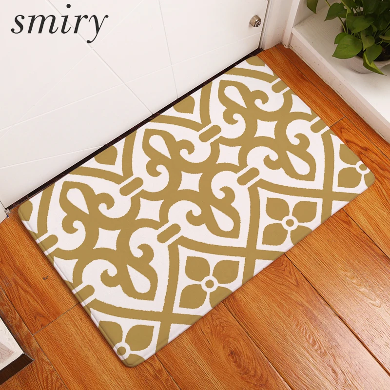 Smiry фланель 40*60 см Добро пожаловать домой Нескользящие rugs золотой цвет