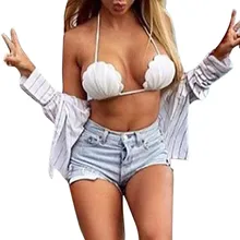 Бикини Купальники Чехол женский Форма бикини сплошной Принт купальник пуш-ап Мягкий купальный костюм топы для Для женщин пляжные