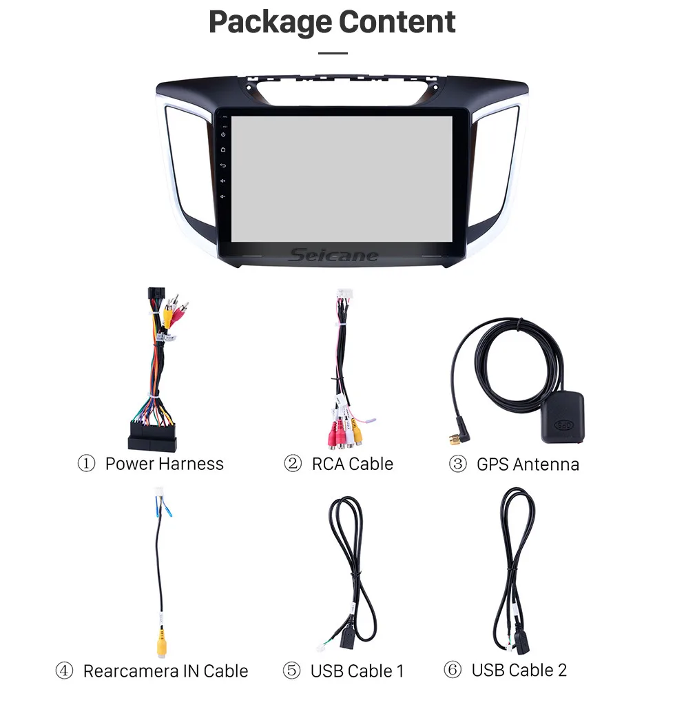 Top Seicane 10.1" Android 8.1/7.1 Car Radio Bluetooth GPS Navigation for 2014 2015 Hyundai IX25 HD touchscreen Multimedia Player 19