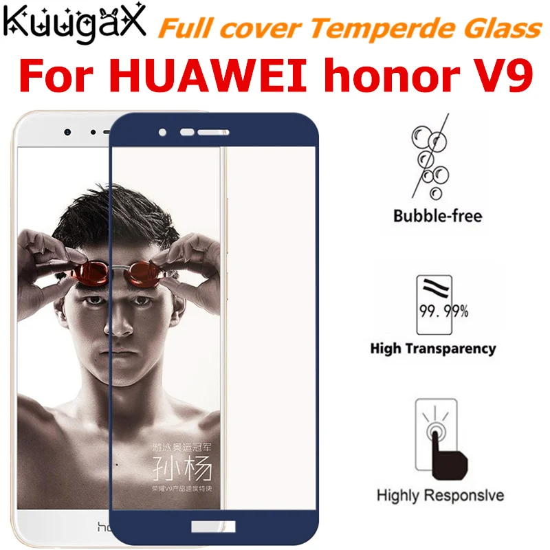 Полное покрытие закаленное стекло для HUAWEI honor V9 8 pro Duke DUK AL20 черный белый золотой