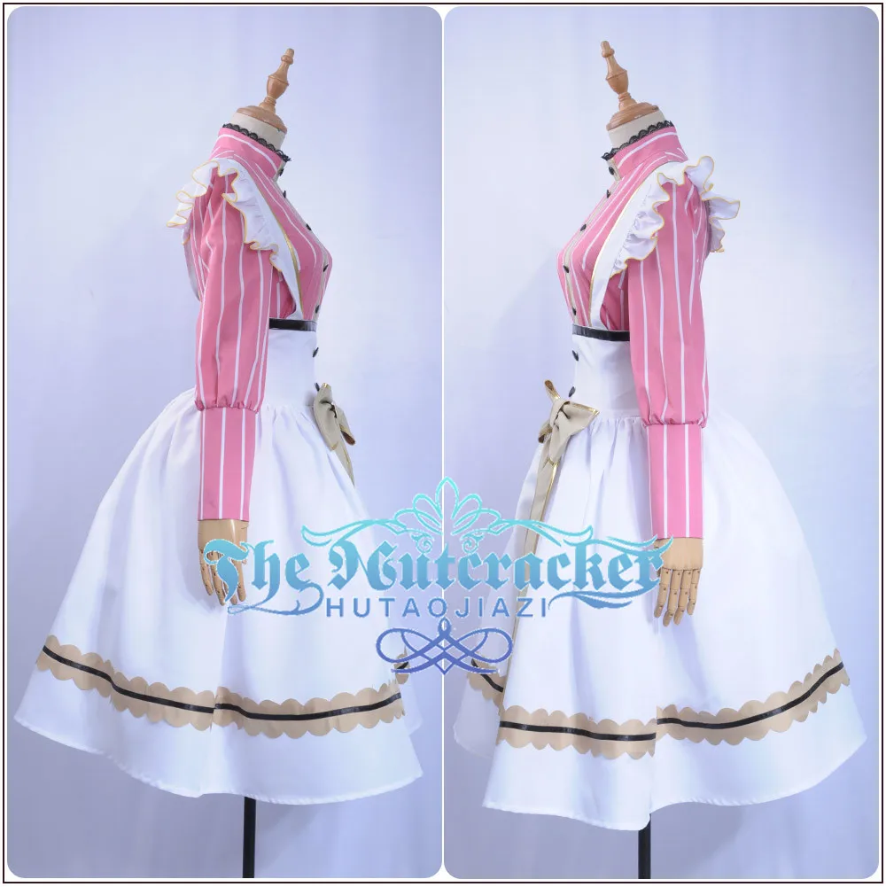 x_05 Love Live! Cos Valentine's Day unwaking Yazawa Nico Cosplay Costume Custom Maid Uniform Skirt Dress Hairband Hairpin Wig Pigtail (4)