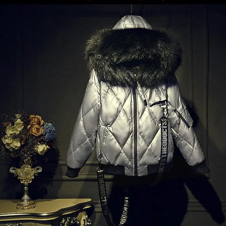 

2018 New 90% white duck down Down Jacket Brand Women Slim Coat Down Jacket real raccoon Fur Collar women's Winter Coat