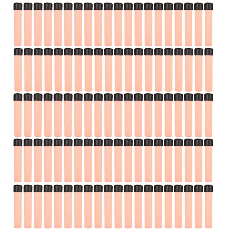 500 шт./лот, оранжевый наполнитель, мягкие пластиковые пенные дротики, пули для оранжевых, для детских игрушечных пистолетов, 7,2 см