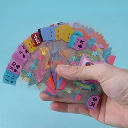 1 компл. пластик прозрачный кристалл покер Мультфильм еда водостойкие игральные карты забавная магия