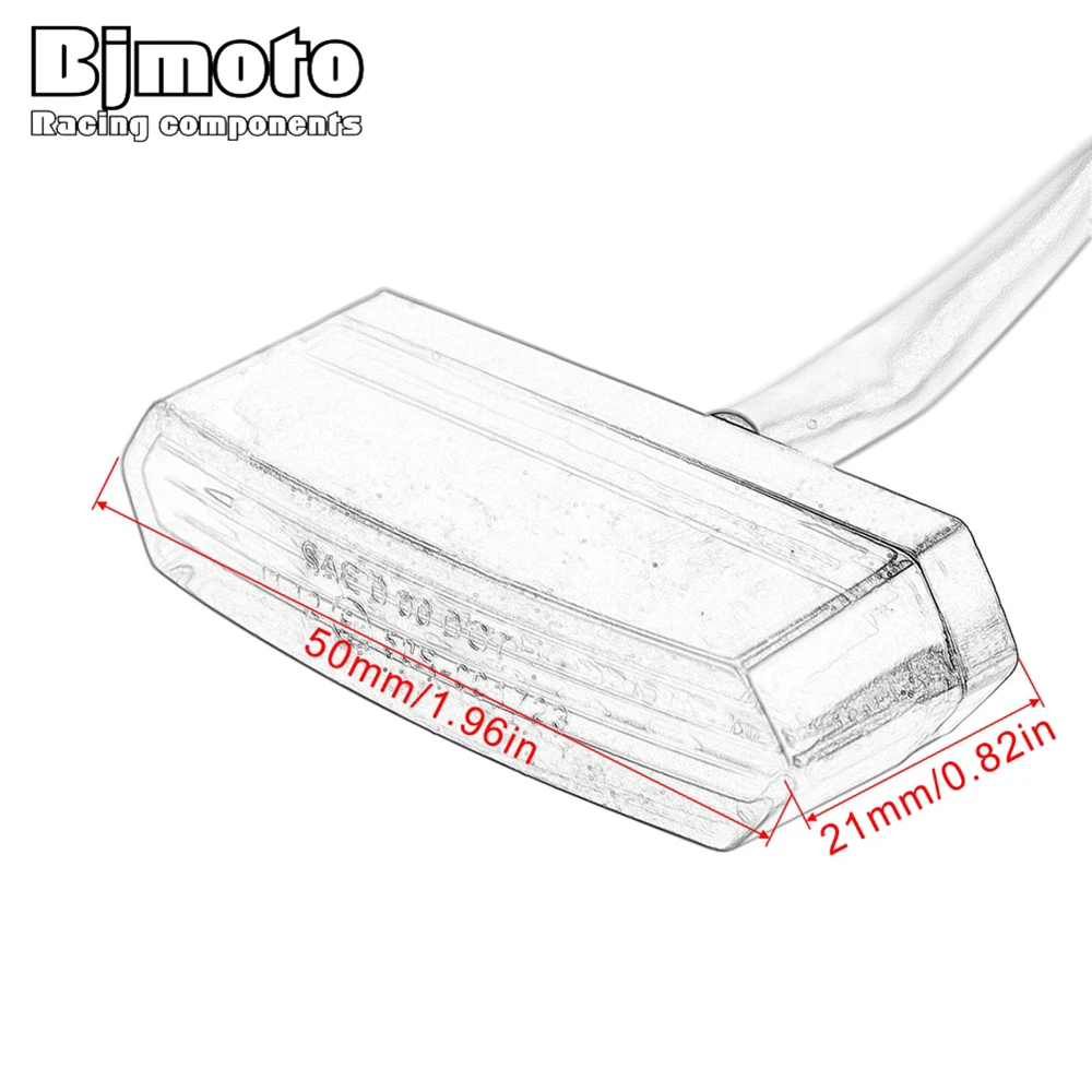 BJMOTO 12 В Универсальный мини мотоцикл светодиодный задний фонарь номерной знак светильник для Honda/Kawasaki/Yamaha/Suzuki мотоцикл Emark