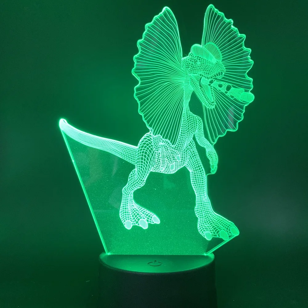 

Animal Angry Dinosaur with Big Ear Led Night Light for Kid Child Birthday Gift As Bedroom Study Room Decorative 3d Illusion Lamp