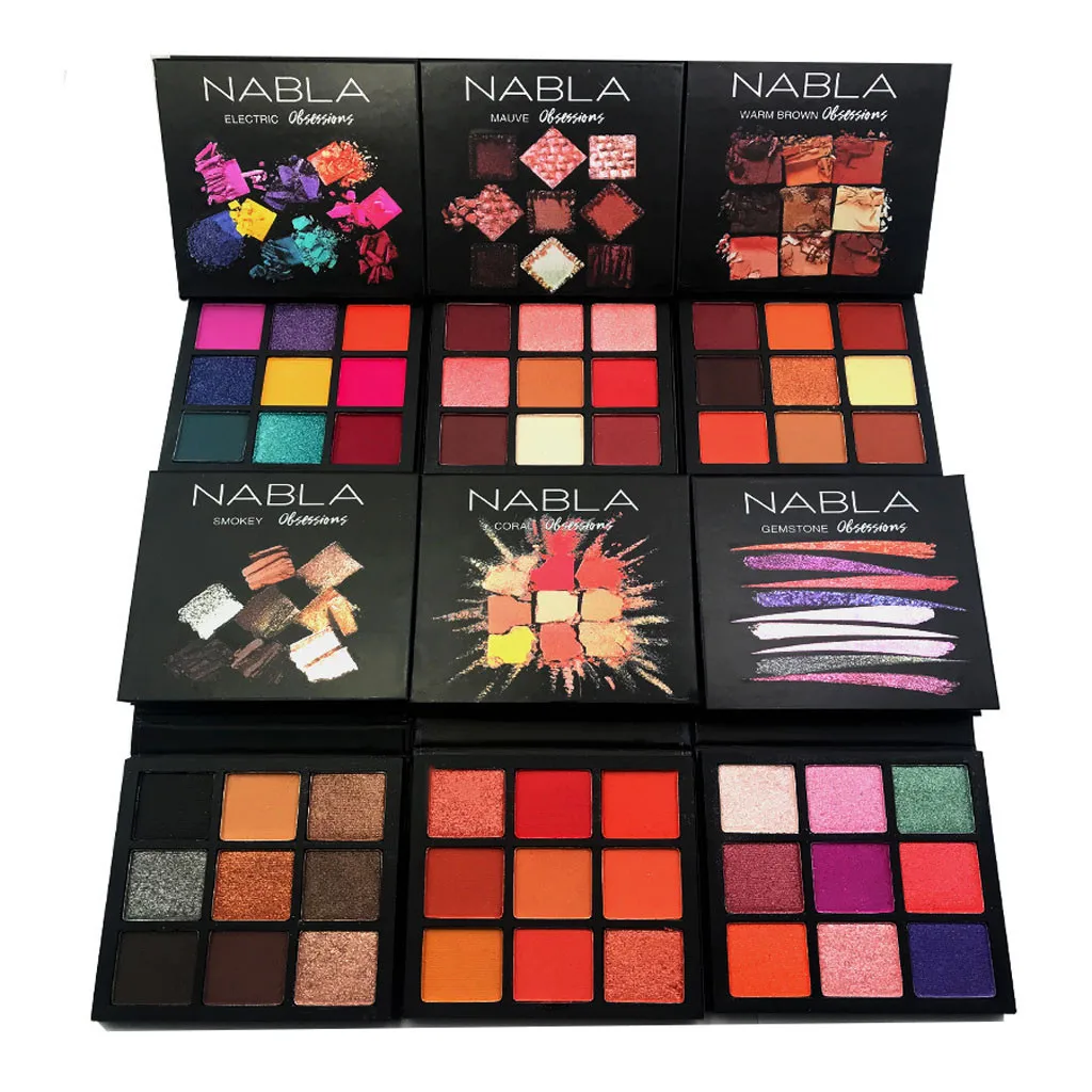 

Portable 9 Colors Eye Shadow Highlight Face Eyeshadow Highlighter Powder Makeup Pearl Metallic Eyeshadow Palette Makeup F6.5