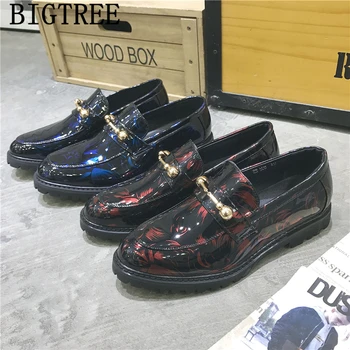 

Loafers Men Party Shoes Brand Dress Shoes Men Formal Patent Leather Shoes For Men Italian Coiffeur Sepatu Slip On Pria Ayakkabi