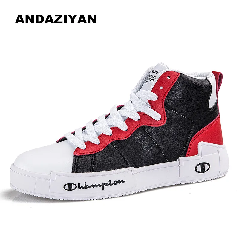 

Spring and autumn color matching high-top casual shoes men