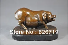 Handmade Good prices boar Handicrafts Fat Pig Bronze Sculpture for Christmas Gifts Home Decor