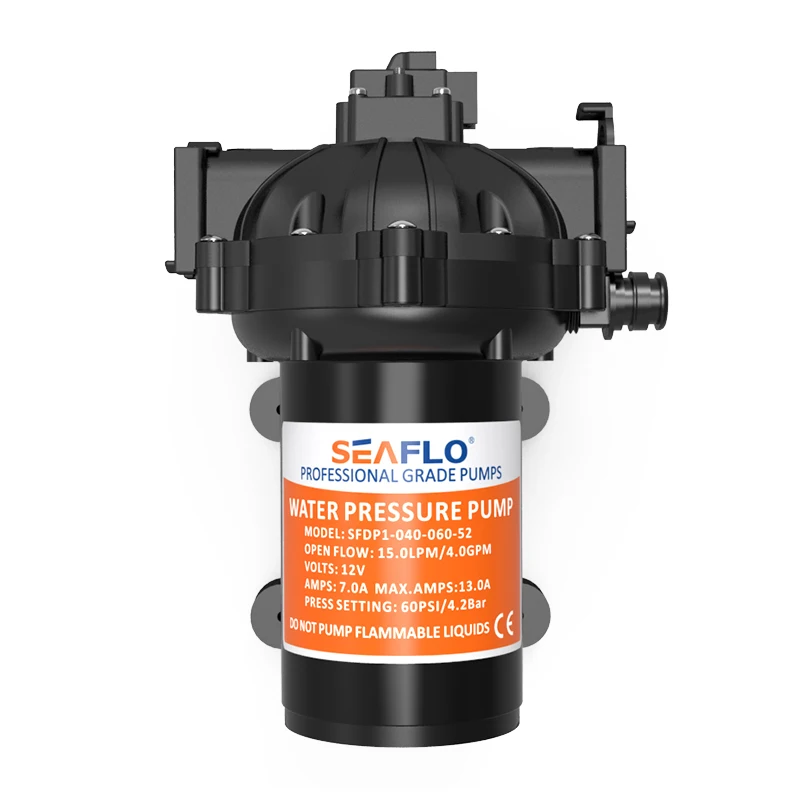 

Pump Manufacturers SEAFLO Water Pump Motor High Pressure 60PSI 15 LPM Portable Water Pump Marine RV