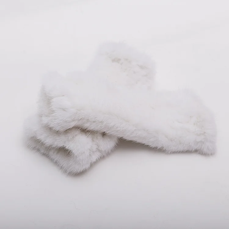 Luxury good quality Winter mink fur gloves for women Knitted Mink Fur Fingerless Genuine Gloves 2017 New Wome (2)
