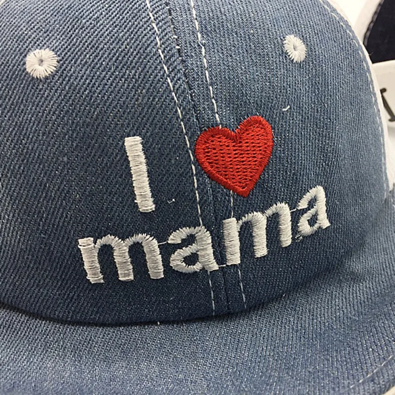 Летняя ковбойская мягкая бейсболка для мальчиков и девочек I Love Papa, детские шляпы с бортами для отдыха, Детские реквизиты для фотосъемки, Новинка
