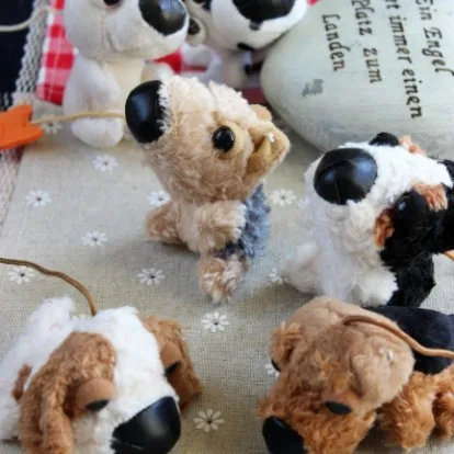 stuffed dogs with big heads