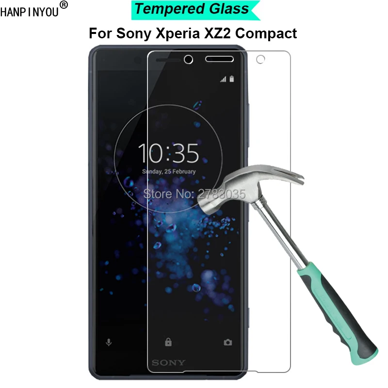 

For Sony Xperia XZ2 Compact 5.0" New 9H Hardness 2.5D Ultra-thin Toughened Tempered Glass Film Screen Protector Protect Guard