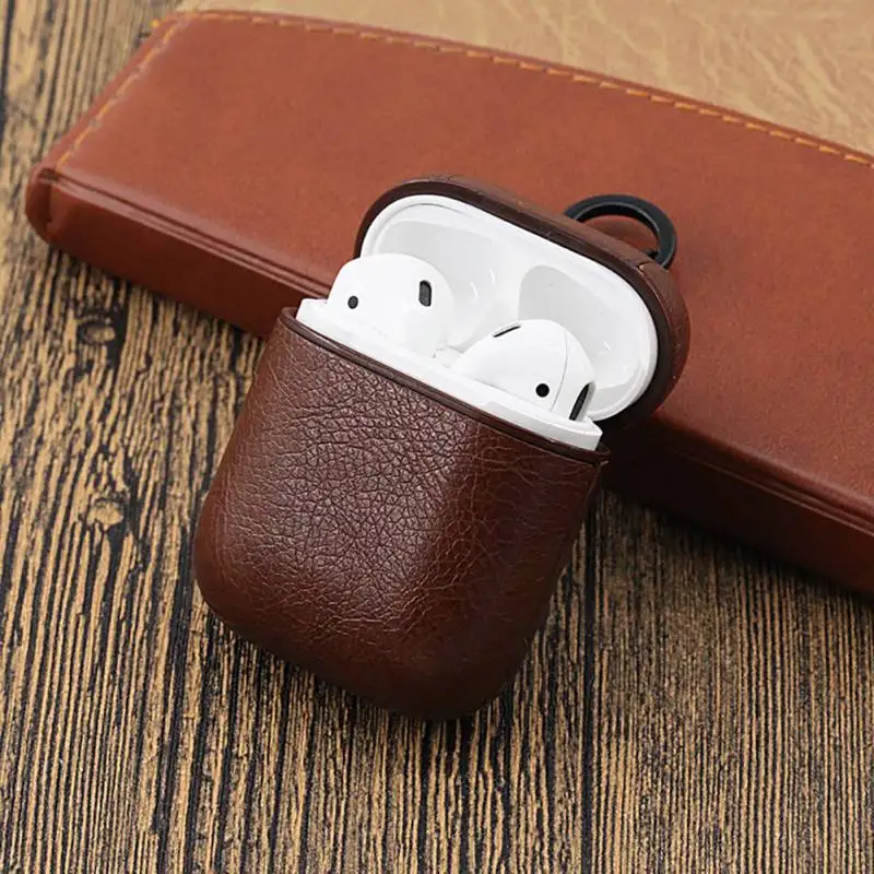 Multicolor Retro Leather Earphone Case For Apple AirPods Wireless
