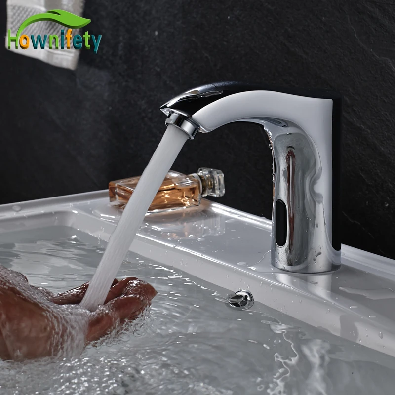 

Chrome Polished Bathroom Sink Sensor Faucet Automatic Inflrared Sensor Hand Touch Tap Hot Cold Mixer Tap