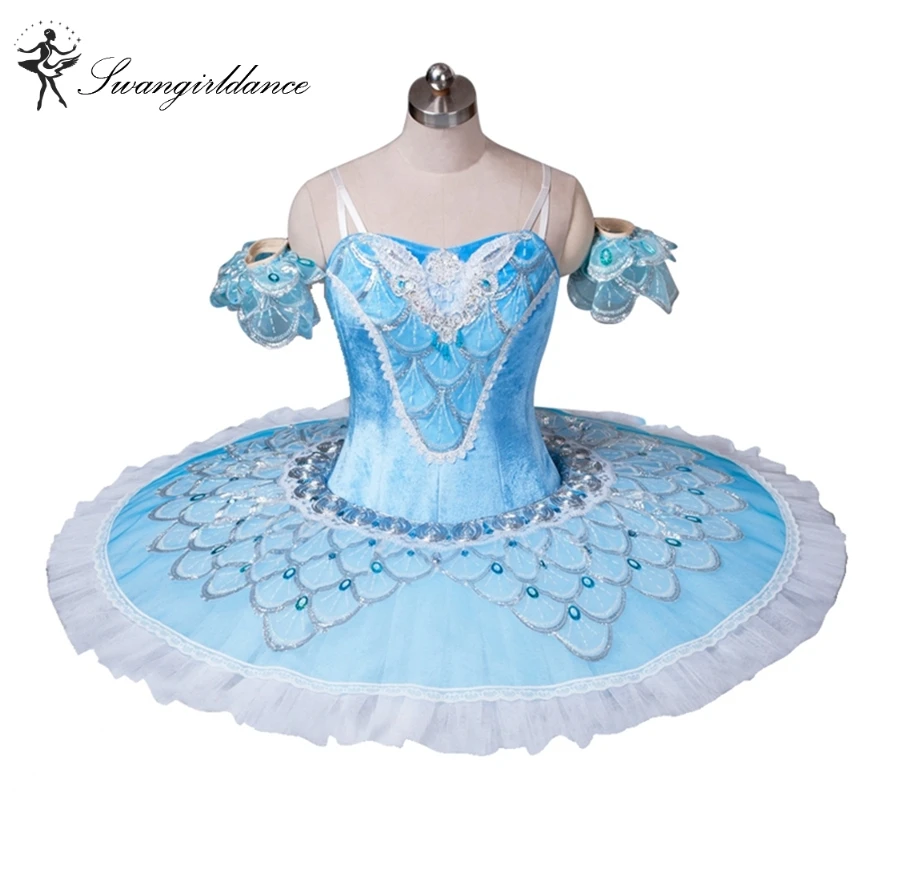 Adult Blur Bird Ballet Stage Costume girls blue sleeping beauty Classical Ballet Tutu Professional pancake tutu BT8928