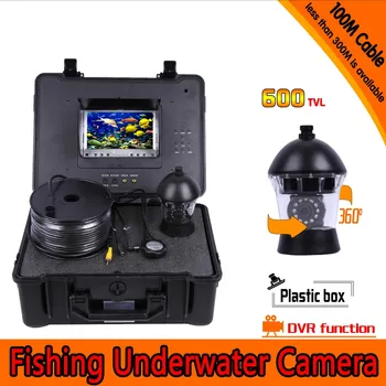 

360 Degree Panning Underwater Fishing Camera Kit with 100Meters Depth & 7Inch LCD Monitor with Micro-DVR & Hard Plastics Case