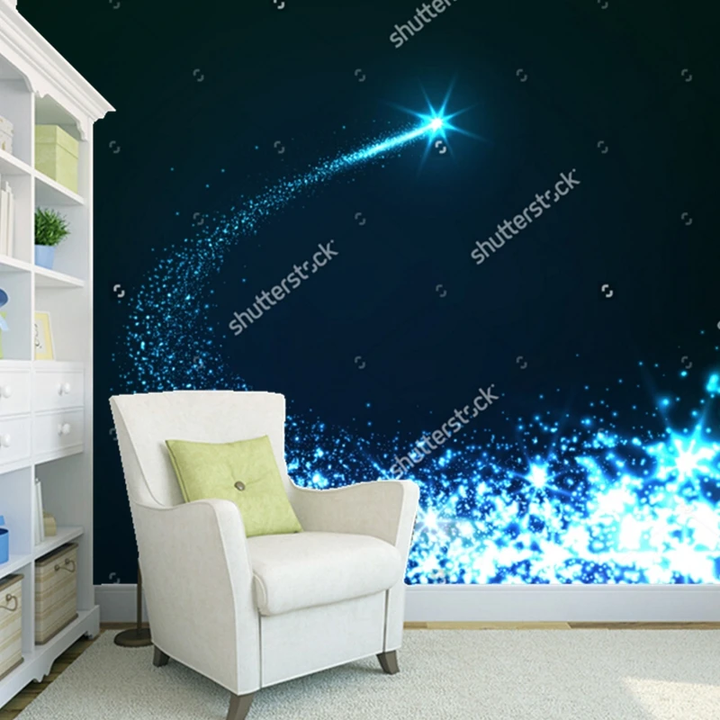 

Cosmic star Nebula wallpaper,Bright Falling Star,3D natural landscape for living room ceiling wall waterproof wallpaper